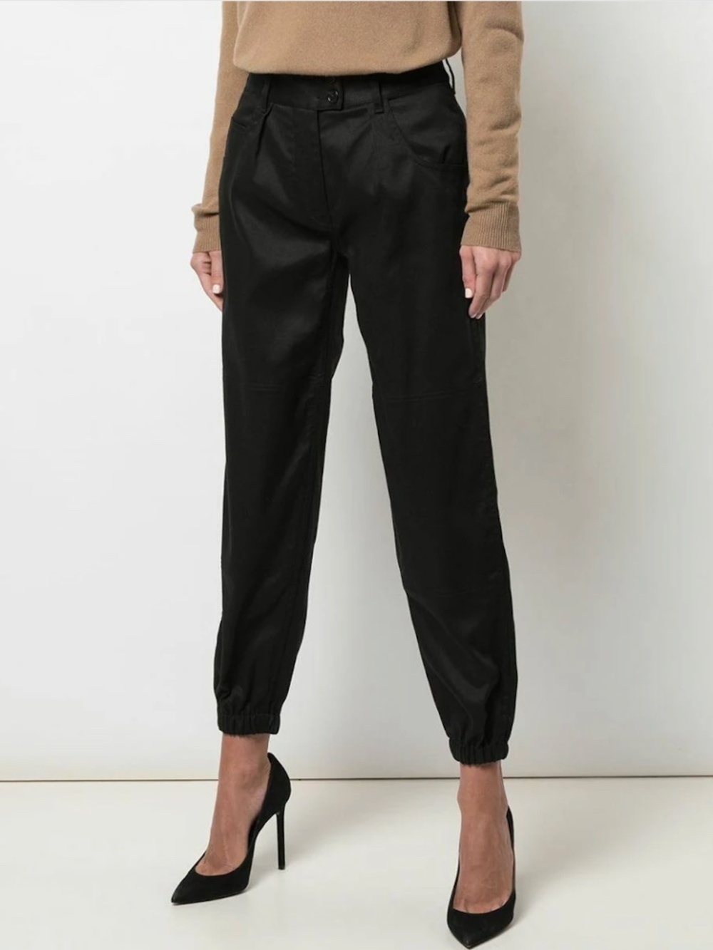 Nili Lotan Cropped Military Pants Black Size 6